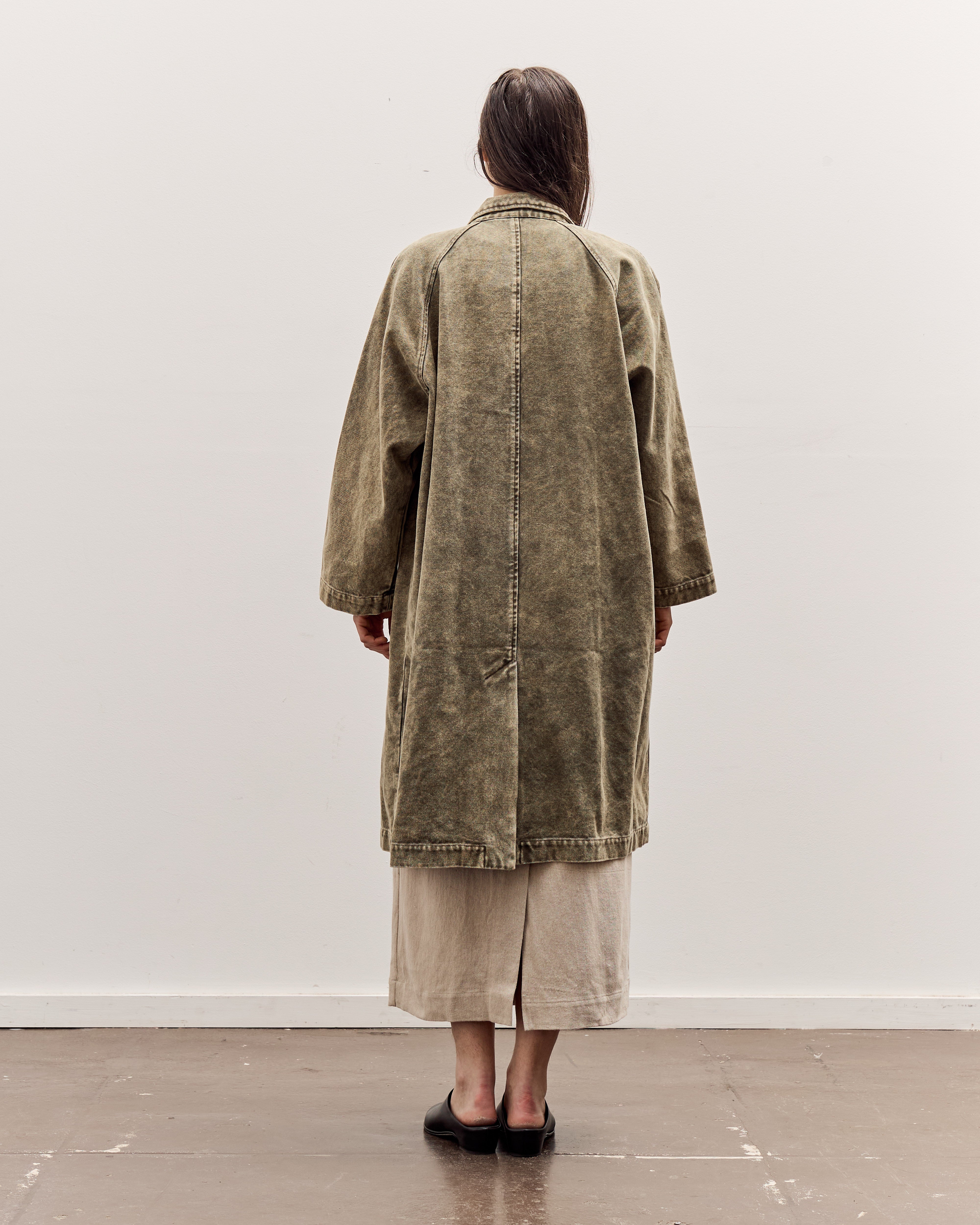 Fall Duster, Spotted Washed Olive – Glasswing