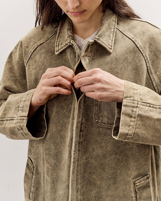 7115 by Szeki Fall Duster, Spotted Washed Olive