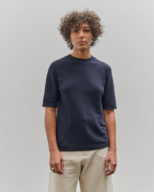 7115 by Szeki Fine Knit Crewneck, Navy