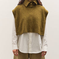 7115 by Szeki Knit Turtleneck Vest, Kelp
