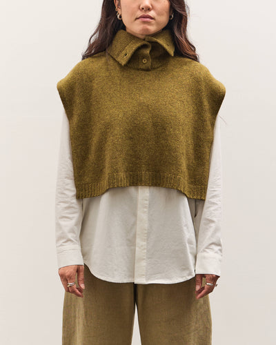 7115 by Szeki Knit Turtleneck Vest, Kelp