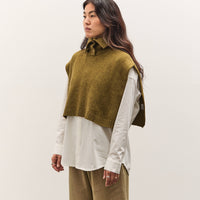 7115 by Szeki Knit Turtleneck Vest, Kelp