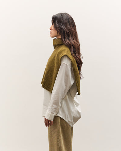 7115 by Szeki Knit Turtleneck Vest, Kelp