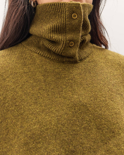 7115 by Szeki Knit Turtleneck Vest, Kelp