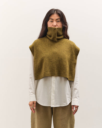7115 by Szeki Knit Turtleneck Vest, Kelp