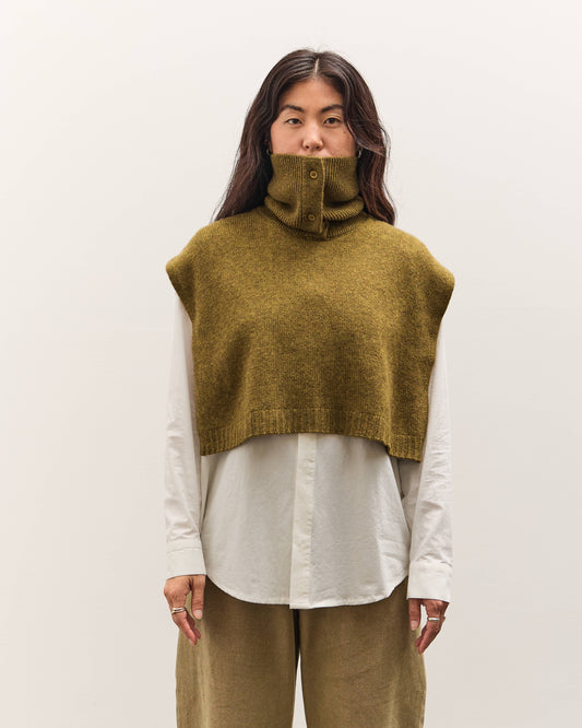 7115 by Szeki Knit Turtleneck Vest, Kelp