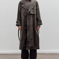 7115 by Szeki Long Rain Trench, Waxed Edition, Deep Olive