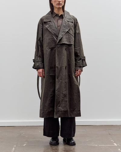 7115 by Szeki Long Rain Trench, Waxed Edition, Deep Olive
