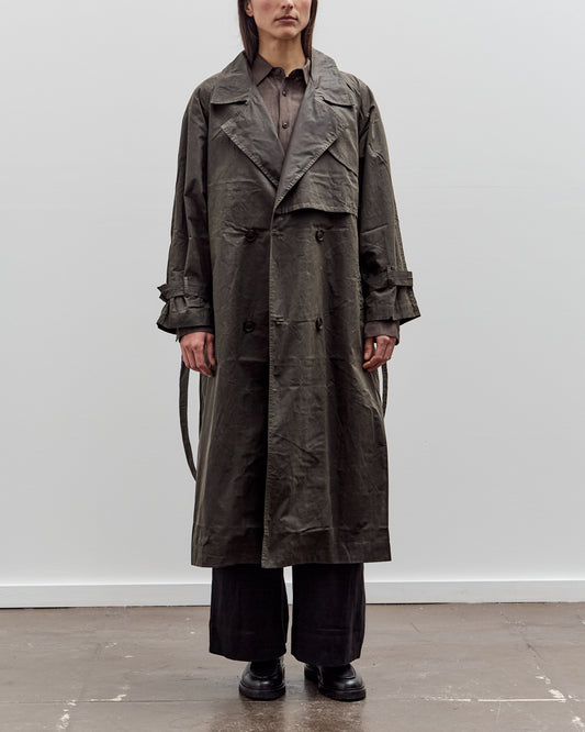7115 by Szeki Long Rain Trench, Waxed Edition, Deep Olive