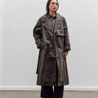 7115 by Szeki Long Rain Trench, Waxed Edition, Deep Olive