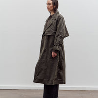 7115 by Szeki Long Rain Trench, Waxed Edition, Deep Olive