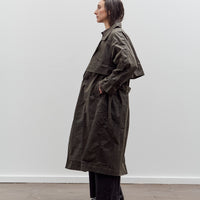7115 by Szeki Long Rain Trench, Waxed Edition, Deep Olive