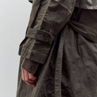 7115 by Szeki Long Rain Trench, Waxed Edition, Deep Olive