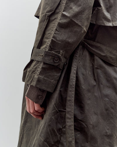 7115 by Szeki Long Rain Trench, Waxed Edition, Deep Olive