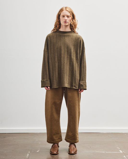 7115 by Szeki Merino Wide Ribbed Sweater, Olive