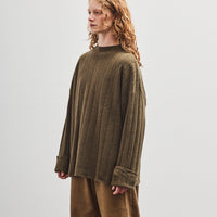 7115 by Szeki Merino Wide Ribbed Sweater, Olive