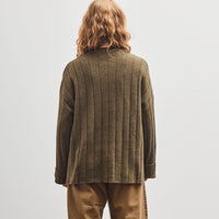7115 by Szeki Merino Wide Ribbed Sweater, Olive