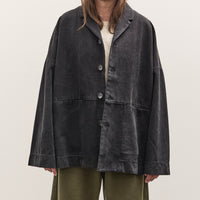7115 by Szeki Oversized Blazer Unisex, Washed Black