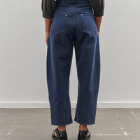 7115 by Szeki Relaxed Curved Leg Trouser, Navy