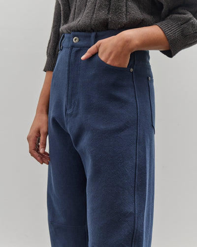 7115 by Szeki Relaxed Curved Leg Trouser, Navy