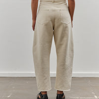 7115 by Szeki Relaxed Curved Leg Trouser, Off-White