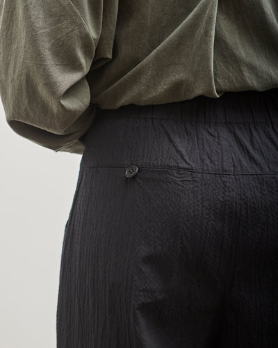 7115 by Szeki Signature Pleated Trouser, Faded Black
