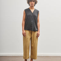 7115 by Szeki Signature Pleated Trouser, Textured Dijon