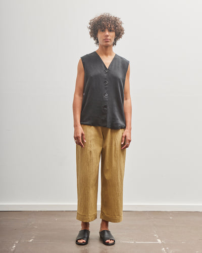 7115 by Szeki Signature Pleated Trouser, Textured Dijon