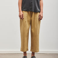 7115 by Szeki Signature Pleated Trouser, Textured Dijon