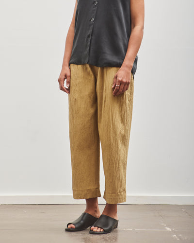 7115 by Szeki Signature Pleated Trouser, Textured Dijon