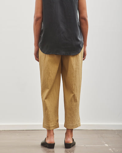 7115 by Szeki Signature Pleated Trouser, Textured Dijon