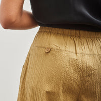 7115 by Szeki Signature Pleated Trouser, Textured Dijon