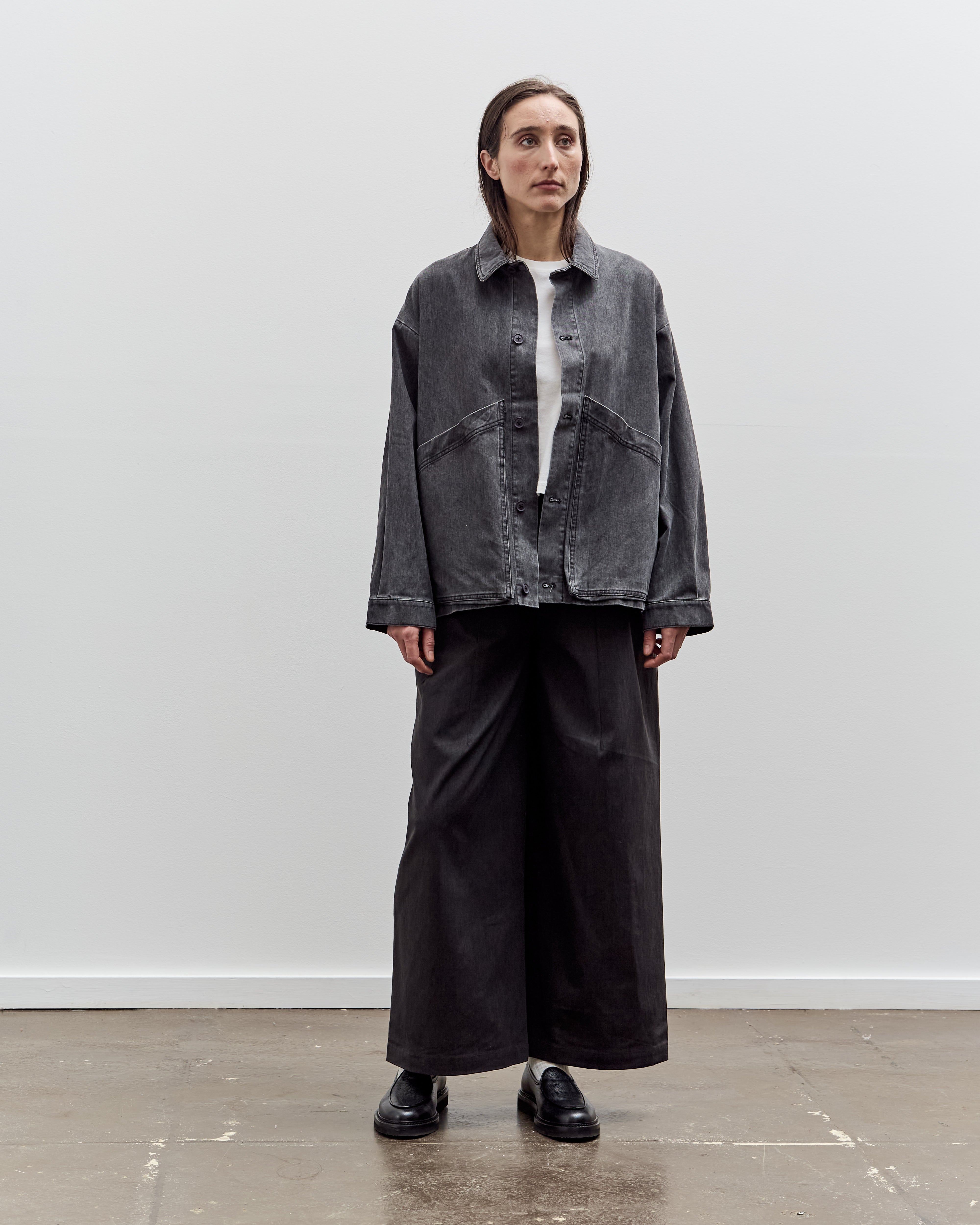 ジャケット・アウター SISE PULLER COAT 7115 by Szeki Signature Panel Pockets Jacket, Washed Black – Glasswing