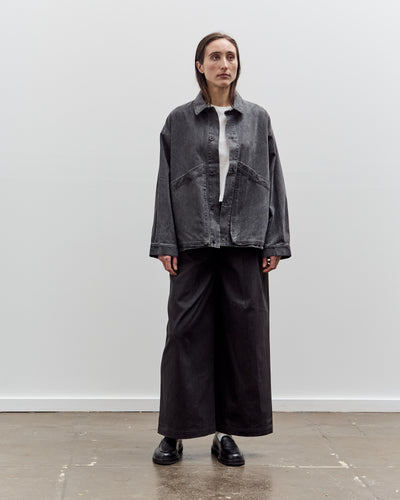 7115 by Szeki Signature Panel Pockets Jacket, Washed Black