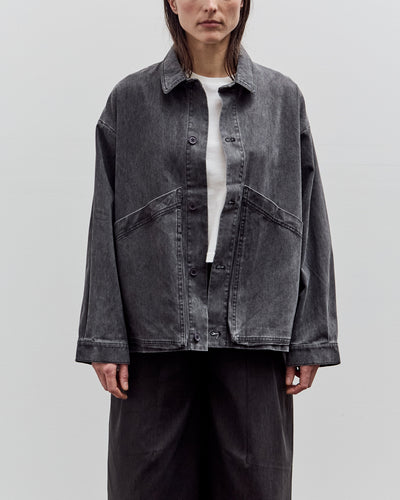 7115 by Szeki Signature Panel Pockets Jacket, Washed Black