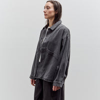 7115 by Szeki Signature Panel Pockets Jacket, Washed Black