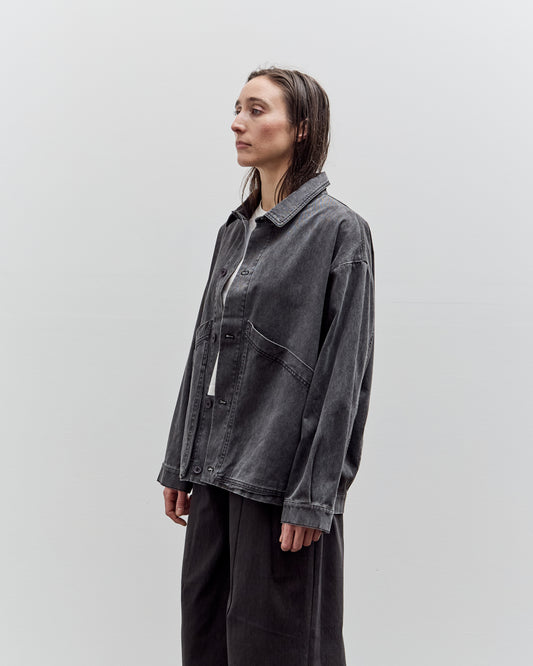 7115 by Szeki Signature Panel Pockets Jacket, Washed Black