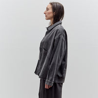 7115 by Szeki Signature Panel Pockets Jacket, Washed Black