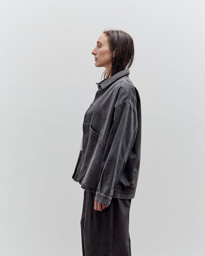 7115 by Szeki Signature Panel Pockets Jacket, Washed Black