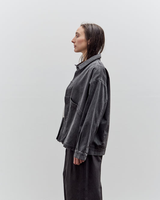 7115 by Szeki Signature Panel Pockets Jacket, Washed Black