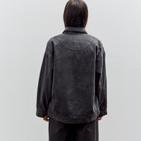 7115 by Szeki Signature Panel Pockets Jacket, Washed Black