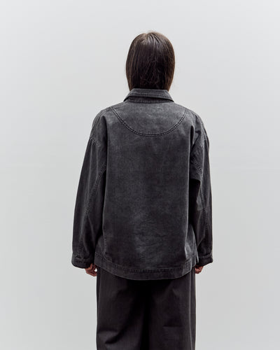 7115 by Szeki Signature Panel Pockets Jacket, Washed Black