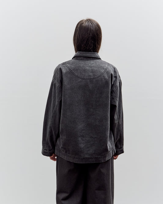 7115 by Szeki Signature Panel Pockets Jacket, Washed Black