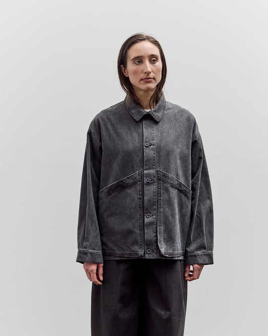 7115 by Szeki Signature Panel Pockets Jacket, Washed Black
