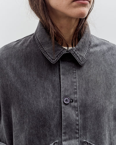 7115 by Szeki Signature Panel Pockets Jacket, Washed Black
