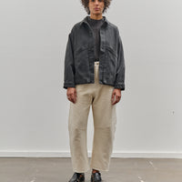 7115 by Szeki Signature Panel Pockets Shirt Jacket, Washed Black