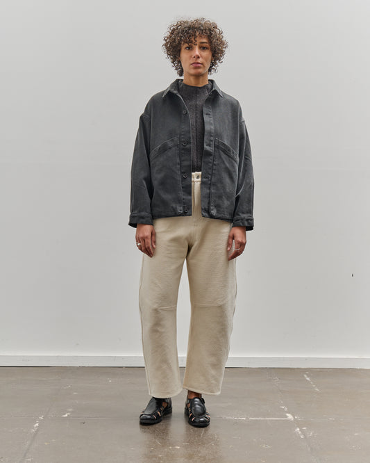 7115 by Szeki Signature Panel Pockets Shirt Jacket, Washed Black