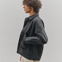 7115 by Szeki Signature Panel Pockets Shirt Jacket, Washed Black