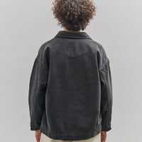 7115 by Szeki Signature Panel Pockets Shirt Jacket, Washed Black