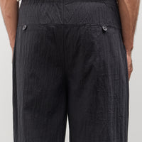 7115 by Szeki Unisex Signature Pleated Trouser, Faded Black
